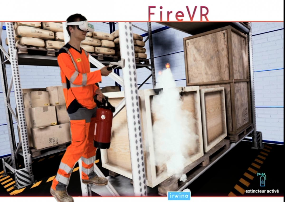 Manipulation Extincteurs réalité virtuelle- PREVENTIRISK - Paris La Défense