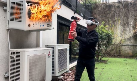 feu en réalité augmentée pour la formation incendie - journée sécurité