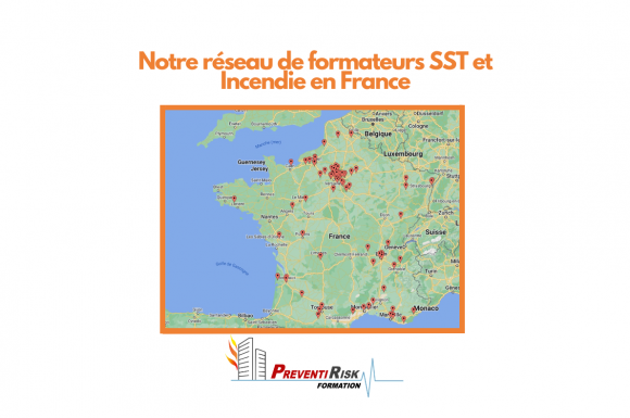 Notre réseau de formateurs SST et Incendie en France