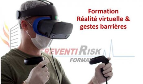 Formation en réalité virtuelle et les gestes barrières - PREVENTIRISK - Paris La Défense