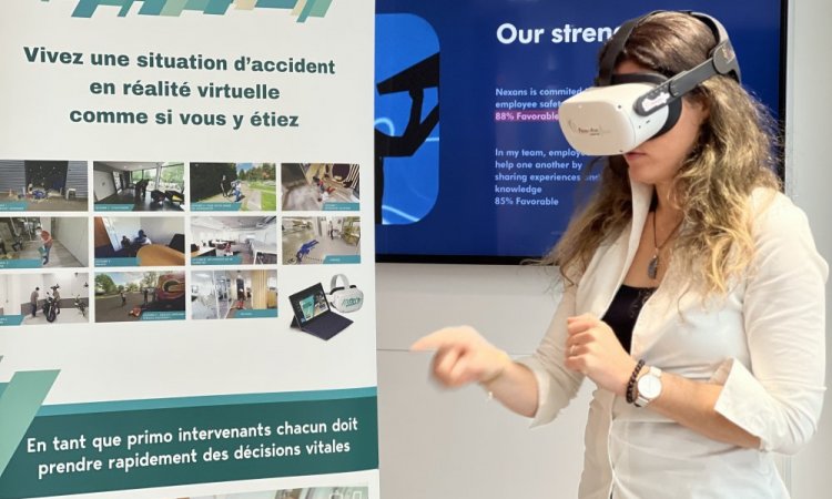 atelier premiers secours en réalité virtuelle pour une journée sécurité sur courbevoie la défense