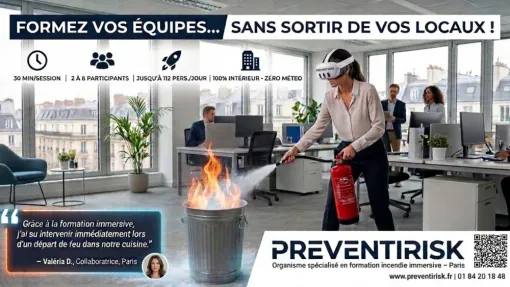 Formation Manipulation d’Extincteur Immersive, Paris La Défense, PREVENTIRISK