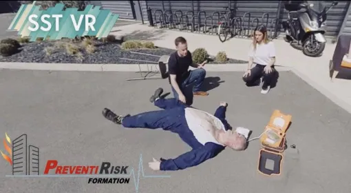Journée mondiale pour réanimer un cœur - vivez la situation en réalité virtuelle en formation SST, Paris La Défense, PREVENTIRISK