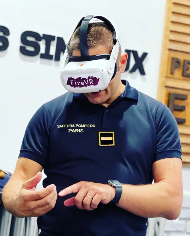 Extincteurs connectés en réalité virtuelle testés par les pompiers de Paris, Paris La Défense, PREVENTIRISK