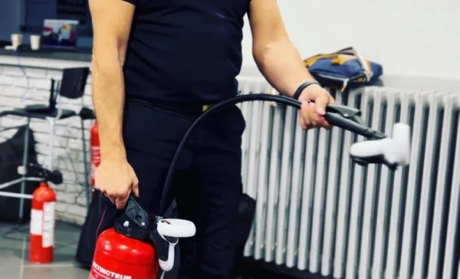 Extincteurs connectés en réalité virtuelle testés par les pompiers de Paris, Paris La Défense, PREVENTIRISK