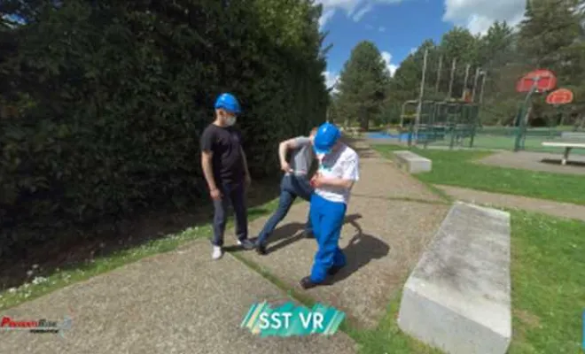Immersion dans une situation d'accident à 360° en réalité virtuelle, Paris La Défense, PREVENTIRISK