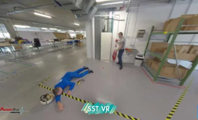 Immersion dans une situation d'accident à 360° en réalité virtuelle, Paris La Défense, PREVENTIRISK
