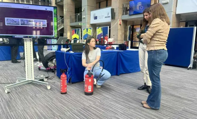 L'incendie en réalité augmentée au cœur de l'Union européenne, Paris La Défense, PREVENTIRISK