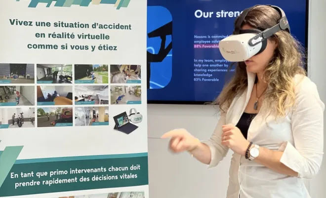 Immersion dans une situation d'accident à 360° en réalité virtuelle, Paris La Défense, PREVENTIRISK