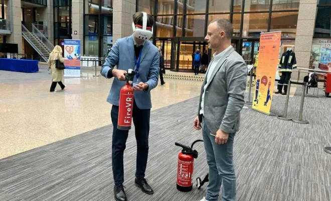 L'incendie en réalité augmentée au cœur de l'Union européenne, Paris La Défense, PREVENTIRISK