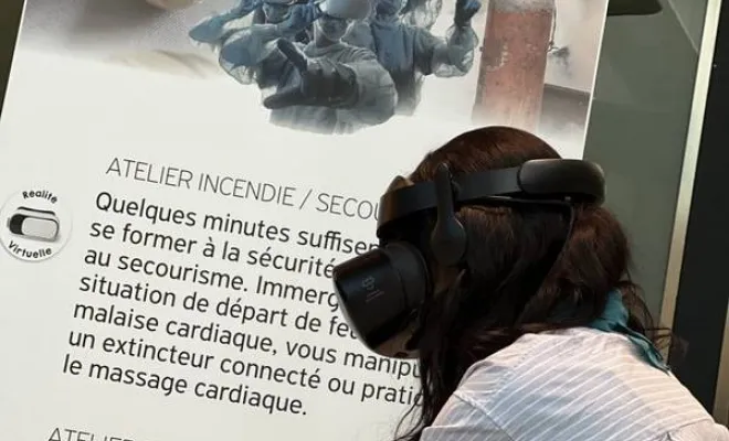 Sensibilisation aux premiers secours - risque incendie en réalité virtuelle - journée sécurité - Boulognes, Paris La Défense, PREVENTIRISK
